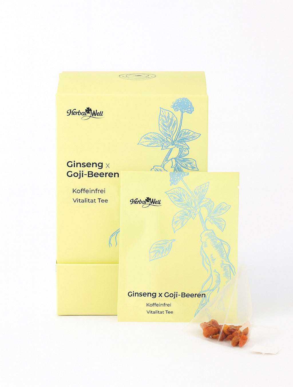 Thé Ginseng × Baies de Goji Koffeinfrei Vitalität Tee