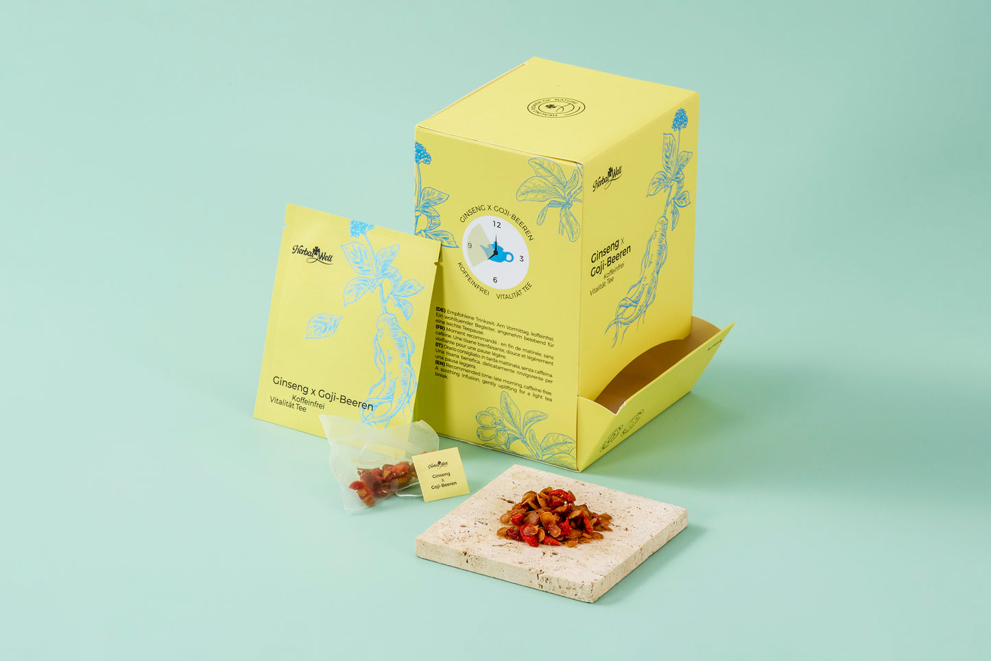 Ginseng × Goji-Beeren Koffeinfrei Vitalität Tee